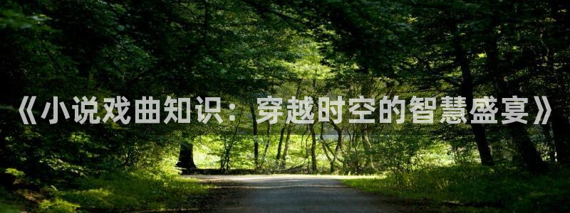 牛眼看书免费小说：《小说戏曲知识：穿越时空的智慧盛宴》